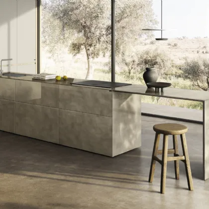 Cucina Design con isola 36e8 Cut Project 2821 di Lago