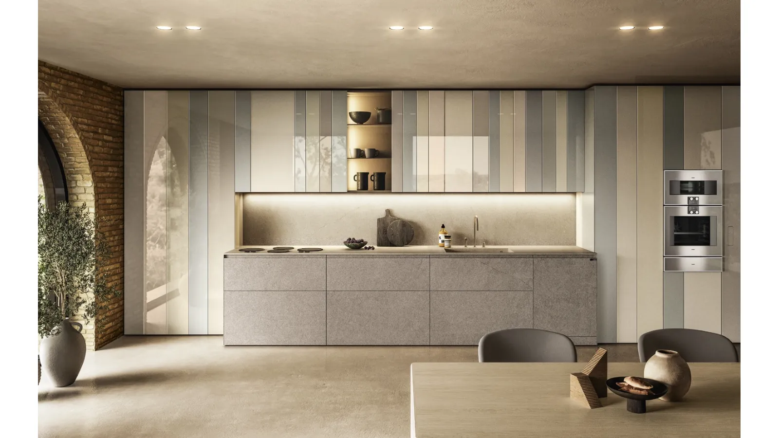 Cucina Design lineare NOW Project 2830 di Lago